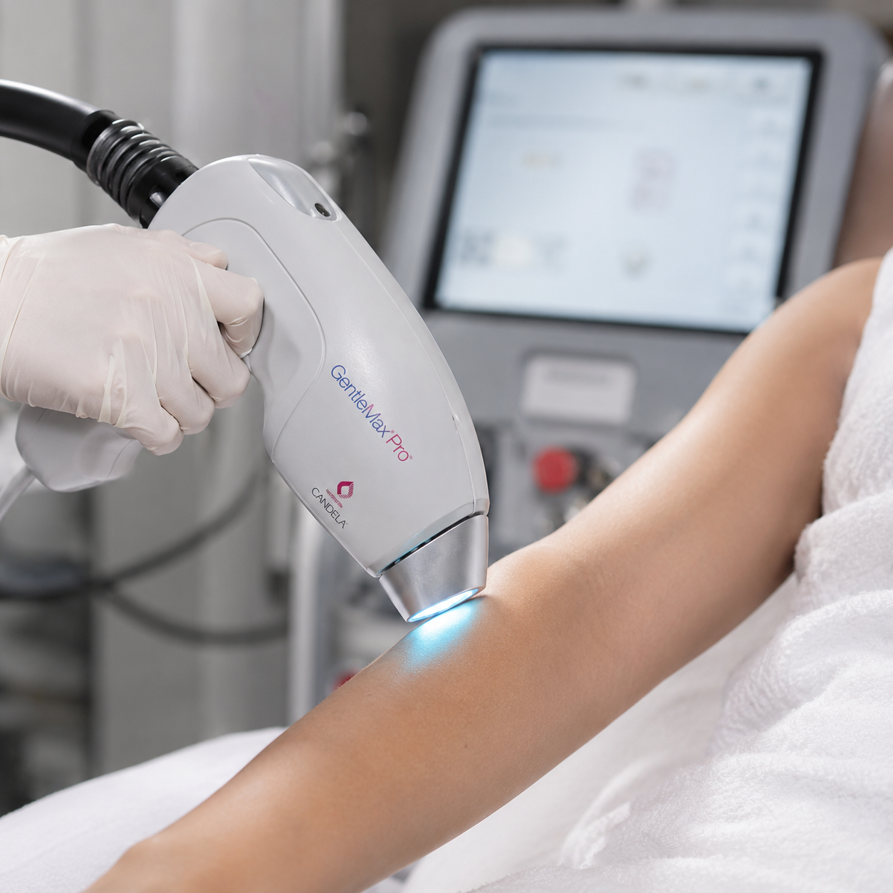 Laser hair removal treatment at a premium med spa